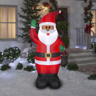 GEMMY Airblown Inflatable Christmas African American Santa - 78"-Includes stakes and tethers