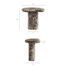 Modway Elowen Outdoor Faux Marble Side Table - Dark Emperador Marble-Concrete Construction