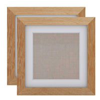 Decent Living Solid Wooden Picture Frame - 8" x 8" - Golden Teak - 2 Pack-Material: 100% Natural Solid Wood (Okan / Teak)