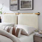 Modway Anela Wall-Mounted Chenille Upholstered King Size Headboard - Cream Natural-Velcro Straps