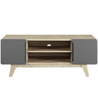 Modway Tread 47" TV Stand - Natural Grey-Durable Particleboard Construction