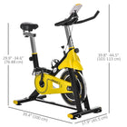 Soozier Stationary Exercise Bike - Indoor Cardio Workout Cycling Bike with Belt Drive Adjustable Resistance-Equipped with a continuously variable resistance adjustor for various exercise intensity level   