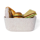 My Home My Living Strong Felt Oval Basket 3-Piece Set - 12.5"L x 9.5"W x 5.75"H - Cream-Easy to carry with cut out handles 