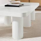 Modway Cleo 54" Rectangular Coffee Table - White-Rounded Corners