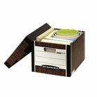 Bankers Box R-Kive Heavy-Duty Letter/Legal Storage Box - Woodgrain - 12 Pack-Heavy-duty, triple end, double side, double bottom construction stacks up stronger and withstands frequent handling