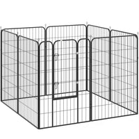 PawHut Heavy Duty 8-Panel Dog Playpen with Door for Large Dogs - 47" H-An excellent romping ground and can also work as a partition