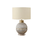 Monarch Specialties 26" H Contemporary Table Lamp - Brown / Gold Resin / Beige Shade-This 26"h table lamp provides contemporary refinement with its light brown resin textured finish base trimmed in gold, making it a fashionable accent piece for any modern living room, bedroom, or office