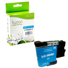 fuzion Brother LC504XLC Compatible Inkjet - High Yield - Cyan-Cyan