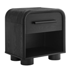 Modway Bellamy Curved 1-Drawer Nightstand - Black Oak-Modern Curved Nightstand