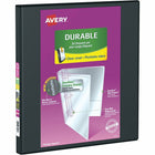 Avery Durable View Binder, 1/2" Sized Slant D Rings, Black, (34001)-Durable View Binder with 120-Sheet capacity