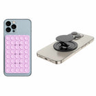 Blu Element Kick-N-Grip and PhoneSquid Grip Combo - Lavender-Ultra-Thin Build: Designed to be nearly invisible, this grip is thinner than a 25c coin. MagSafe & Adhesive Combo: Offers both MagSafe compatibility and a strong adhesive for a secure attachment.
