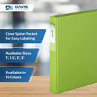 Davis Group Premium Economy Binder - D Ring - 1" - Lime Green - 6 Pack-D Ring, Non-Locking