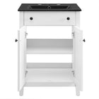 Modway Nantucket 24" Bathroom Vanity - White/Black-Assembly Required