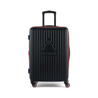 Reebok Hoop 26" Hardside Spinner Luggage - Black-Telescopic trolley handle ergonomically designed for comfort and durability with multi-stage locking heights with reinforced top and side handle