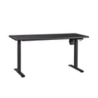 Sauder Miscellaneous Office Adjustable Height Desk - Black-Electric height adjustment from 28.35" to 47" – perfect for any stature or working position