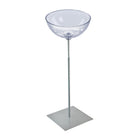 Azar Bowl Floor Display - 14" - Silver/Clear-Sold in Multiples of 1