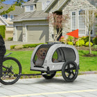 Aosom Foldable Pet Bike Trailer for Medium Dogs - Light Grey-Water and weather fabric for outdoor strength in the sun, wind, and rain 