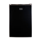 BLACK+DECKER 2.5 cu. ft. Freestanding Mini Fridge with Freezer - Black-Compact & Stylish: The sleek, modern design - available in black, stainless look vinyl, and white - is perfect for college dorm rooms, offices, garages, home bars, small apartments, and RV campers