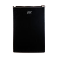 BLACK+DECKER 2.5 cu. ft. Freestanding Mini Fridge with Freezer - Black-Compact & Stylish: The sleek, modern design - available in black, stainless look vinyl, and white - is perfect for college dorm rooms, offices, garages, home bars, small apartments, and RV campers