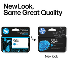 HP 564 Cyan Original Ink Cartridge (CB318WN)-HP Printer compatibility: HP Deskjet 3520s. HP Officejet 4610, 4620, 4622. HP Photosmart 5510, 5512, 5514, 5515, 5520, 5525, 6510, 6512, 6515, 6520, 6525, 7510, 7515, 7520, 7525, B8550, C6340, C6350, D7560, C510, B209, B210, C309, C310, C410.