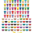 Play-Doh Wow 100-Piece Compound Modelling Clay Variety Pack-36 sparkle and metallic colours: 20 cans of sparkle, 12 cans of metallic shine, and 4 cans of super shimmer with extra glitter all come in 1-ounce cans