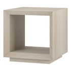Hudson&Canal Evie 22"W Rectangular Side Table - Alder White-Tabletop features a weight capacity of 50 lbs, lower shelf can hold 40 lbs