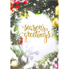 Mill Brook Studio Christmas Greeting Cards/Envelopes - 5-3/8" x 7-3/4" - Season's Greetings: Decorated Wreath - 18 Pack-Card shop quality greeting cards