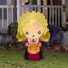 GEMMY Airblown Inflatable Halloween Hocus Pocus Sarah - 42"-Includes stakes and tethers