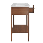 Modway Zaire 48" Double Sink Bathroom Vanity - Walnut/White-9