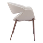 Zuo Limay Dining Chair - Beige/Walnut - Set of 2-3 year limited warranty