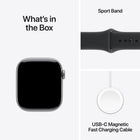 Apple Watch Series 11 - 42 mm - GPS - Space Grey Aluminium Case with Black Sport Band - M/L-Easily Customizable - With watch bands in a range of styles, materials and colours, and fully customizable watch faces, you can change your watch to fit your mood or the moment