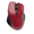 Verbatim USB-C Wireless Mouse - Blue LED - Red-Contour shape - use this mouse comfortably for hours with ergo-friendly shape and easy grip surface