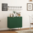 HOMCOM 31.5" L Sideboard Buffet Cabinet - Green-Elevated metal legs facilitate easy cleaning