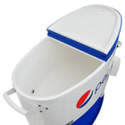 Permasteel- 80 Quart Oval Pepsi Patio Cooler - White-Insulated Basin keeps drinks cold for Up to 36 Hours