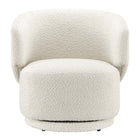 Modway Celestia Boucle Fabric Swivel Chair - Ivory-7