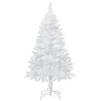 HOMCOM 4' Artificial Christmas Tree with 202 Realistic Branches - White-Lush with pine tree tips that provide a healthy, natural look 