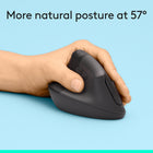 Logitech Lift Left Vertical Ergonomic Mouse - Graphite-57 degrees of sooooothe: Lift's vertical shape helps wrists feel like  ahhh  at work, and promotes a more natural posture in the forearm, for day-long comfort and productivity