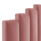 Modway Noelle Performance Velvet Twin Headboard - Dusty Rose-Dense Foam Padding