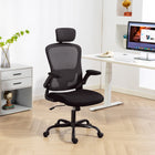 HOMCOM Ergonomic Office Chair with 4D Lumbar Support - Black-Adjustable seat height and tilt function for optimal comfort