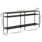 Hudson&Canal Sivil 64"W Console Table with Metal Shelves - Blackened Bronze-9