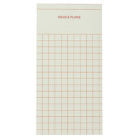 Gry Mattr Ideas & Plans Grid Notepad-Size: 4.15" W x 8.25" H (10.5 cm x 21 cm) notepad