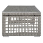 Modway Aura Rattan Outdoor Patio Coffee Table - Grey-Water and UV Resistant