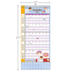 WSBL 2026 Family Plan-It  Monthly Wall Calendar - 12" W x 12" H  - English-Includes magnetic weekly planning whiteboard (11"w x 8.5"h)
