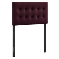 Modway Emily Stain-Resistant Performance Velvet Twin Size Headboard - Mulberry-Stain-Resistant Performance Velvet