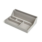 TRU RED 6-Compartment Plastic Desktop Organizer - Grey-The tray measures 9.84"L x 6.81"W x 2.75"H and has 6 sections