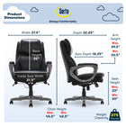 Serta Smart Layers Arlington Air Executive Chair - Black-Weight Capacity: 250 lbs