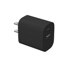 Evry 30W USB-A & USB-C Wall Charger - Black-30W fast charging