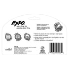 Expo Low Odour Dry Erase Markers - Ultra Fine Tip - Assorted Colours - 4 Pack (1904495)-For optimal results, use on nonporous surfaces such as porcelain or melamine whiteboards and glass