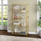 Hudson&Canal Johann 68"H Bookcase - Brass-Features easy assembly
