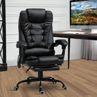 Vinsetto 7-Point Vibration Massage Office Chair with Swivel Wheels - Black-Customize your sitting experience by adjusting the seat height from 18.1" to 22" to suit your preferred style